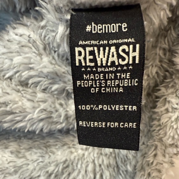 Rewash Women Hoodie Relaxed Fit Sherpa Fleece Hoodie Pullover Gray Size Large - Picture 4 of 6
